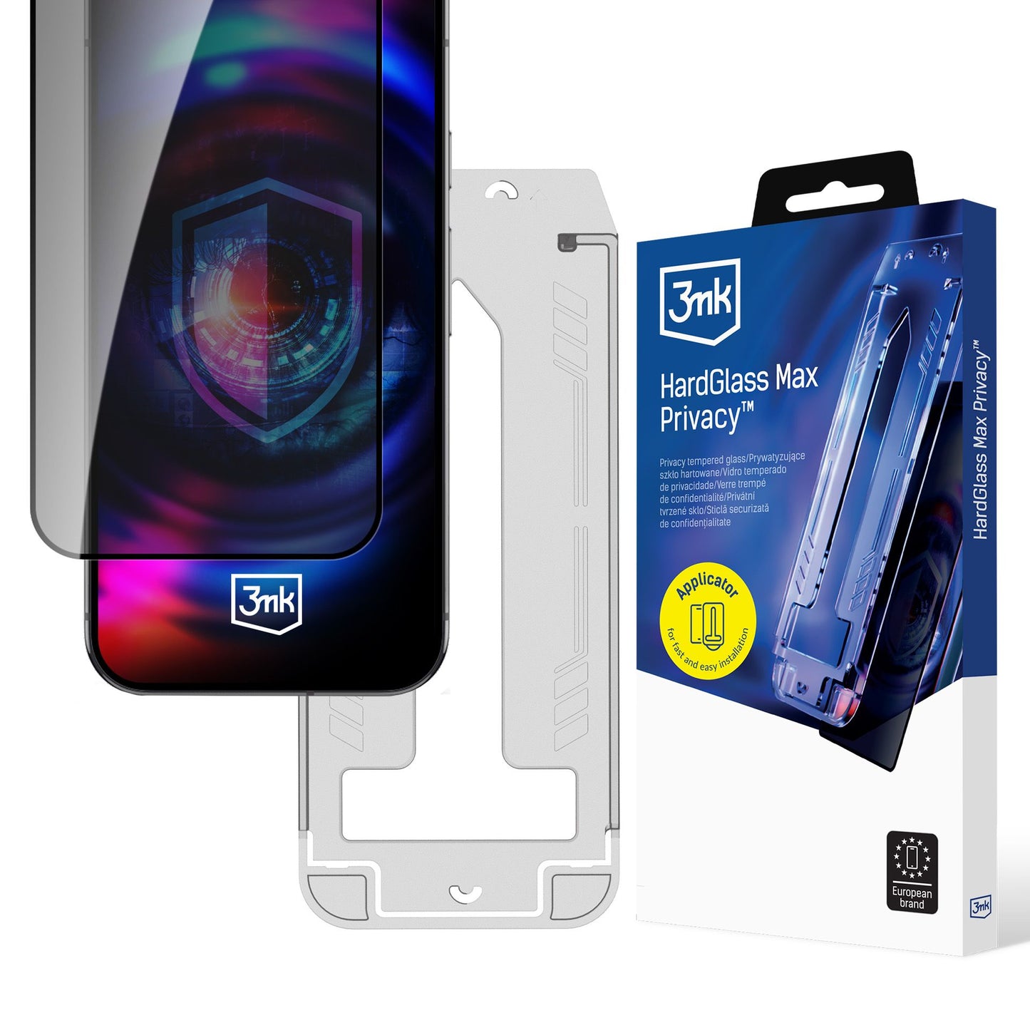 Протектор с апликатор за Apple iPhone 14 Pro - 3mk Hardglass Max Privacy