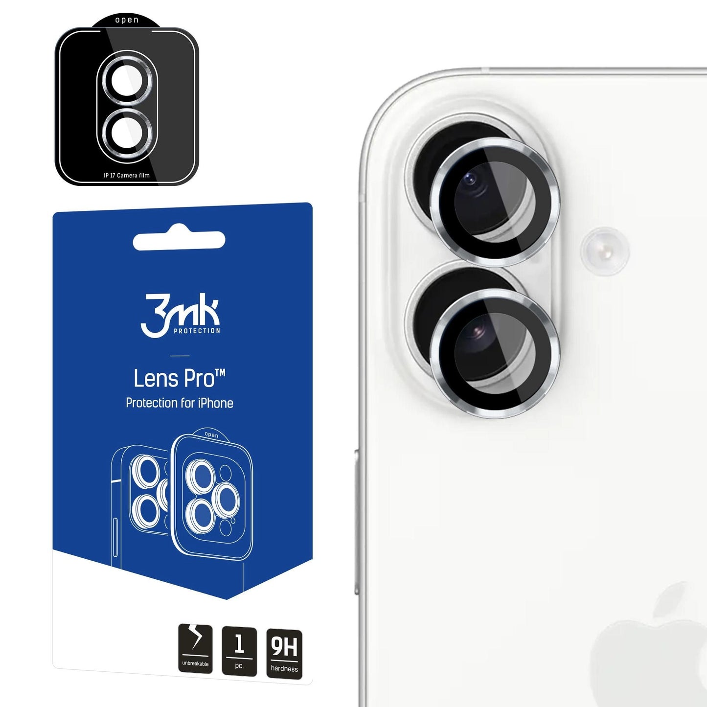 Протектор за камерата на Apple iPhone 17 - 3mk Lens Protection Pro Silver