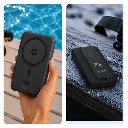 Джобна външна батерия - 3mk SafeCell 4 in 1 Semi-Solid 22.5W MagSafe 10,000mAh Тъмно сива