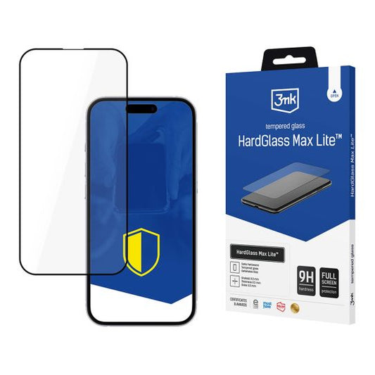 Протектор за Apple iPhone 16E - 3mk HardGlass Max Lite Black