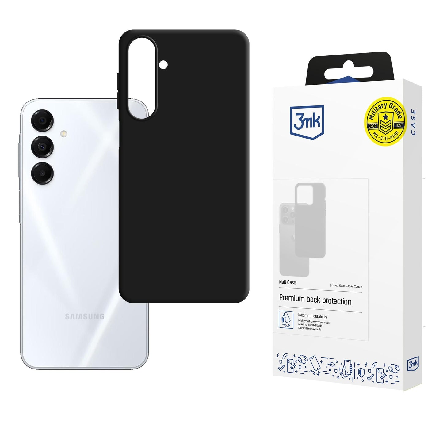 Матов калъф за Samsung Galaxy A17 5G/ 4G - 3mk Matt Case black