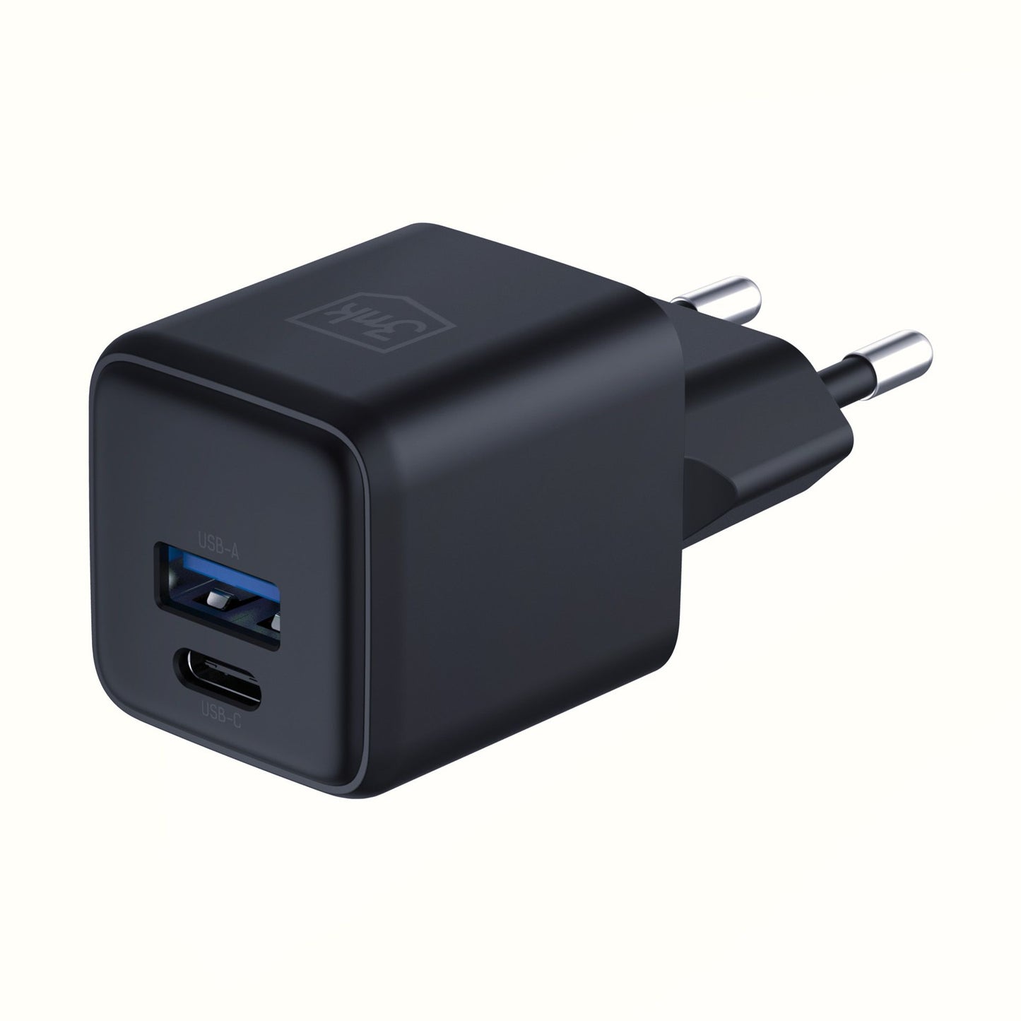 Зарядно - 3mk Hyper GaN Charger 20W QC4+ 1A1C черно