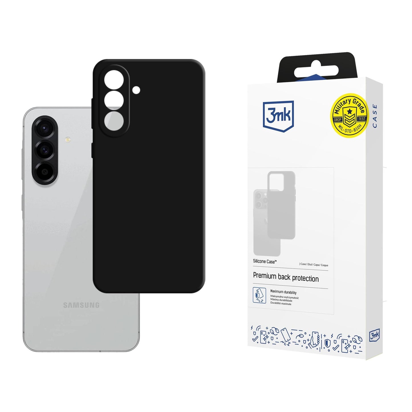 Черен силиконов калъф за Samsung Galaxy A56 - 3mk Silicone Case