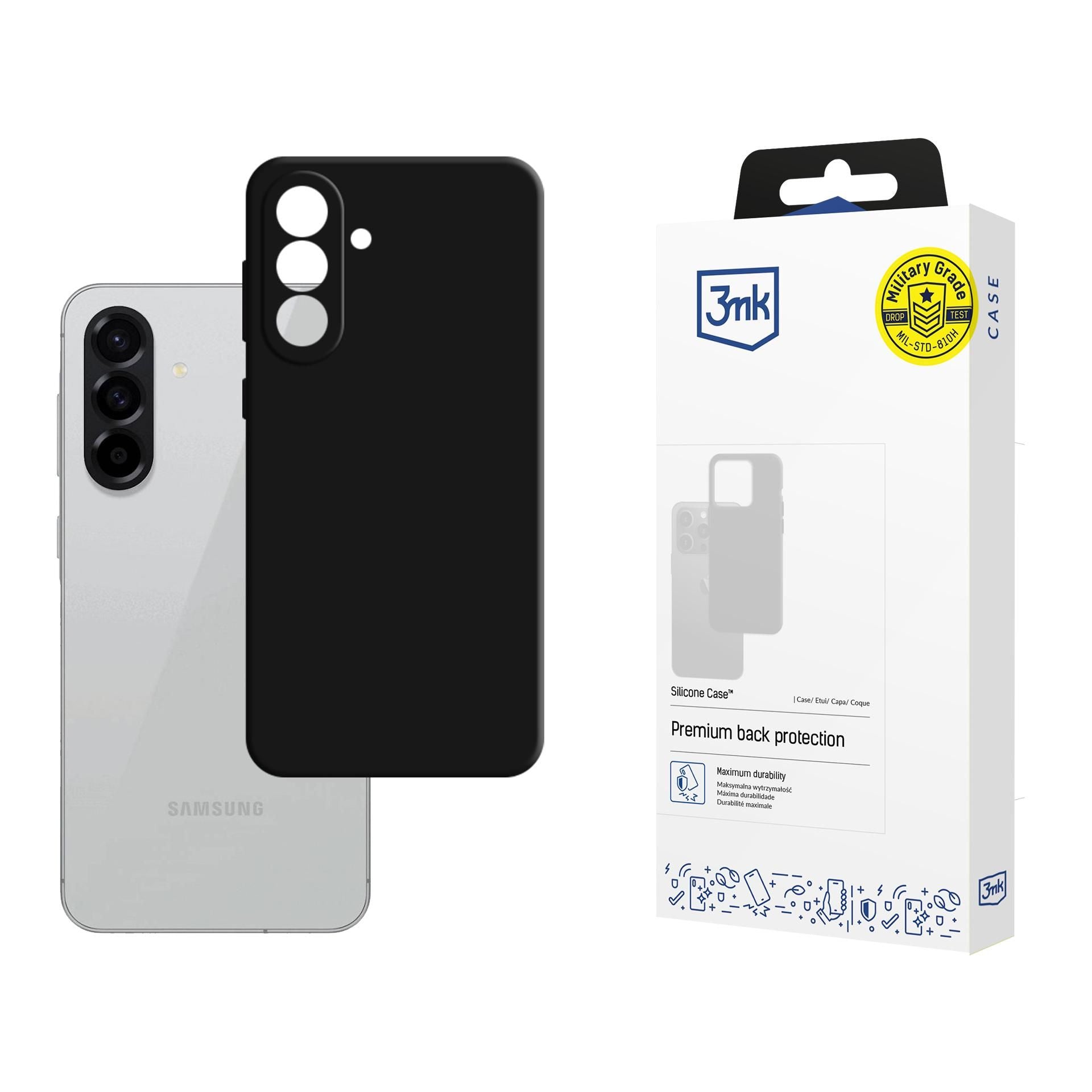 Черен силиконов калъф за Samsung Galaxy A56 - 3mk Silicone Case