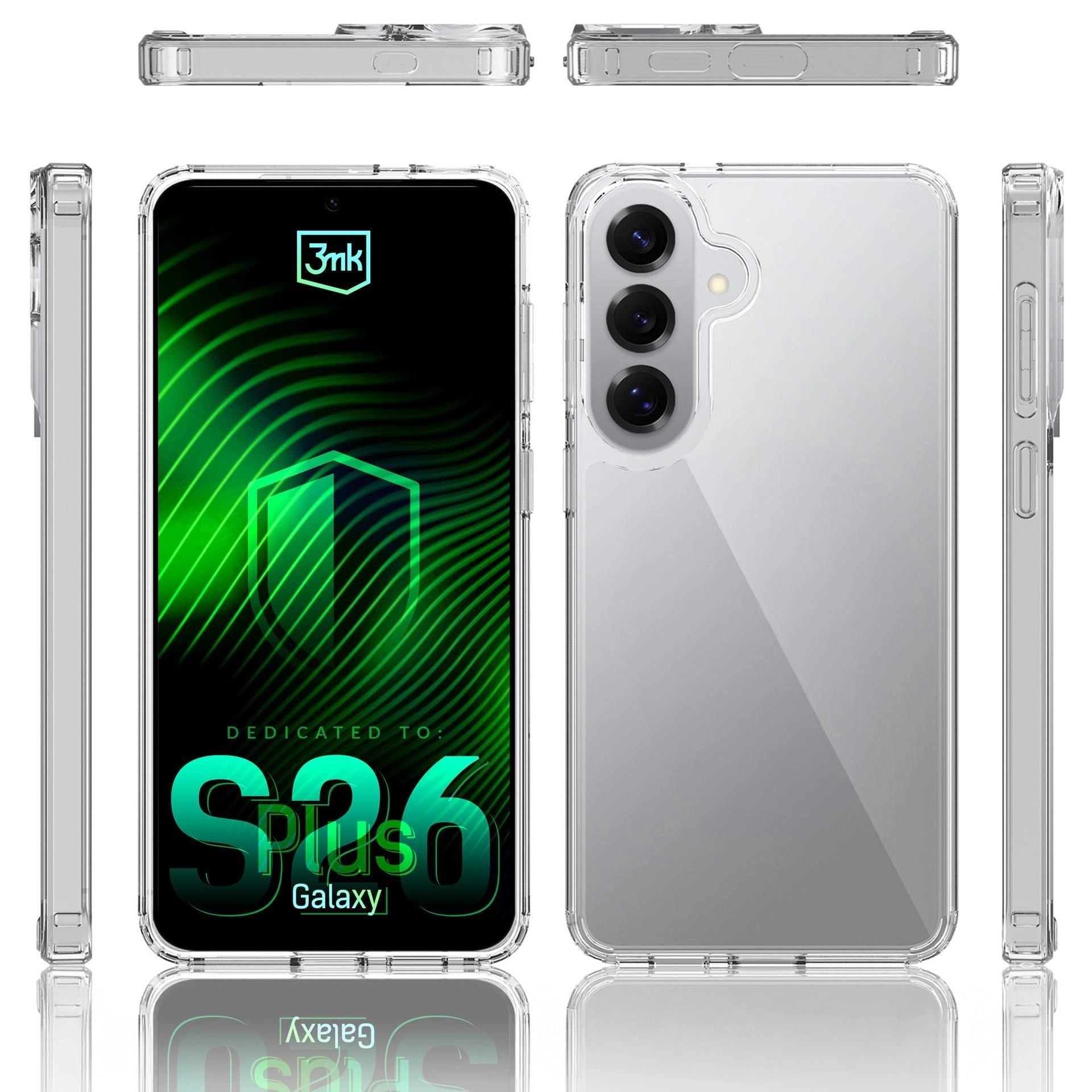 Прозрачен калъф с прозрачна защитна рамка за Samsung  Galaxy S26+ - 3mk Armor Case