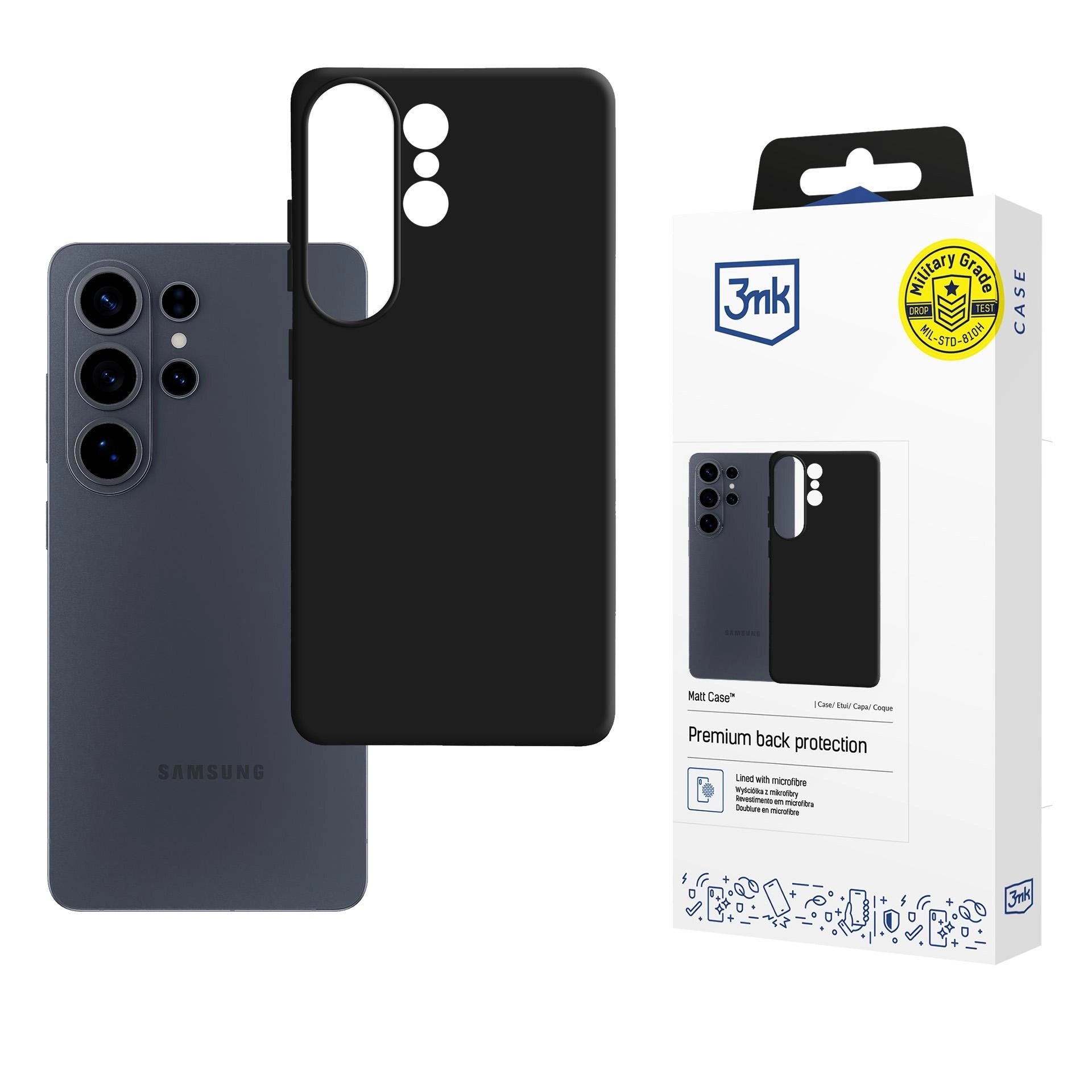 Матов калъф за Samsung Galaxy S26 Ultra - 3mk Matt Case black