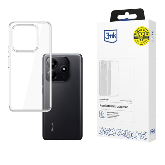 Прозрачен калъф с прозрачна защитна рамка за Redmi Note 14 5G - 3mk Armor Case