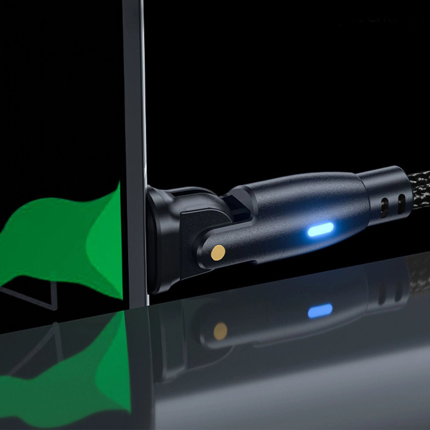 Въртящ се плетен кабел за зареждане и прехвърляне на данни 3mk Hyper Cable N-SERIES C to C 2m 20V/3A 60W - Swivel