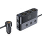 Зарядна станция за кола - 3mk Car Power Splitter 120W PD QC PPS USB 3A1C3Socket Black