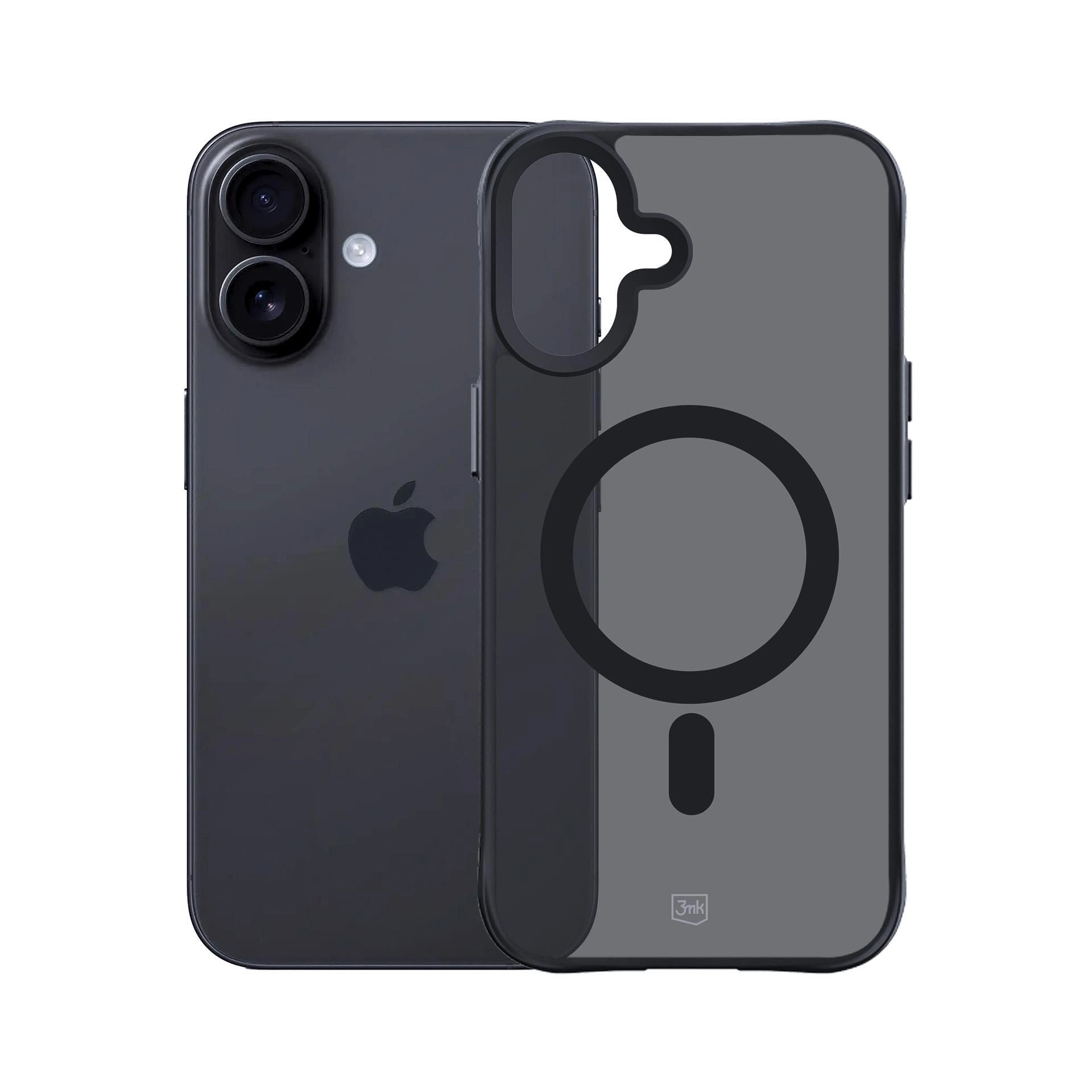 Опушен силиконов калъф с MagSafe за Apple iPhone 17 - 3mk Smoke MagCase