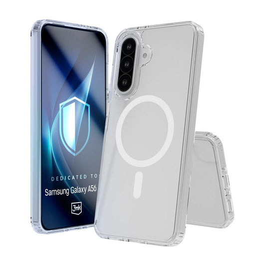 Прозрачен калъф MagSafe с прозрачна защитна рамка за Samsung Galaxy A56 - 3mk Armor MagCase