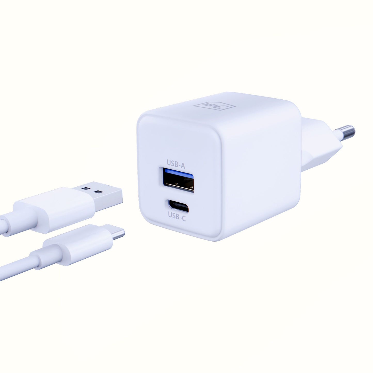 Зарядно - 3mk Hyper GaN Charger 20W QC4+ 1A1C бяло