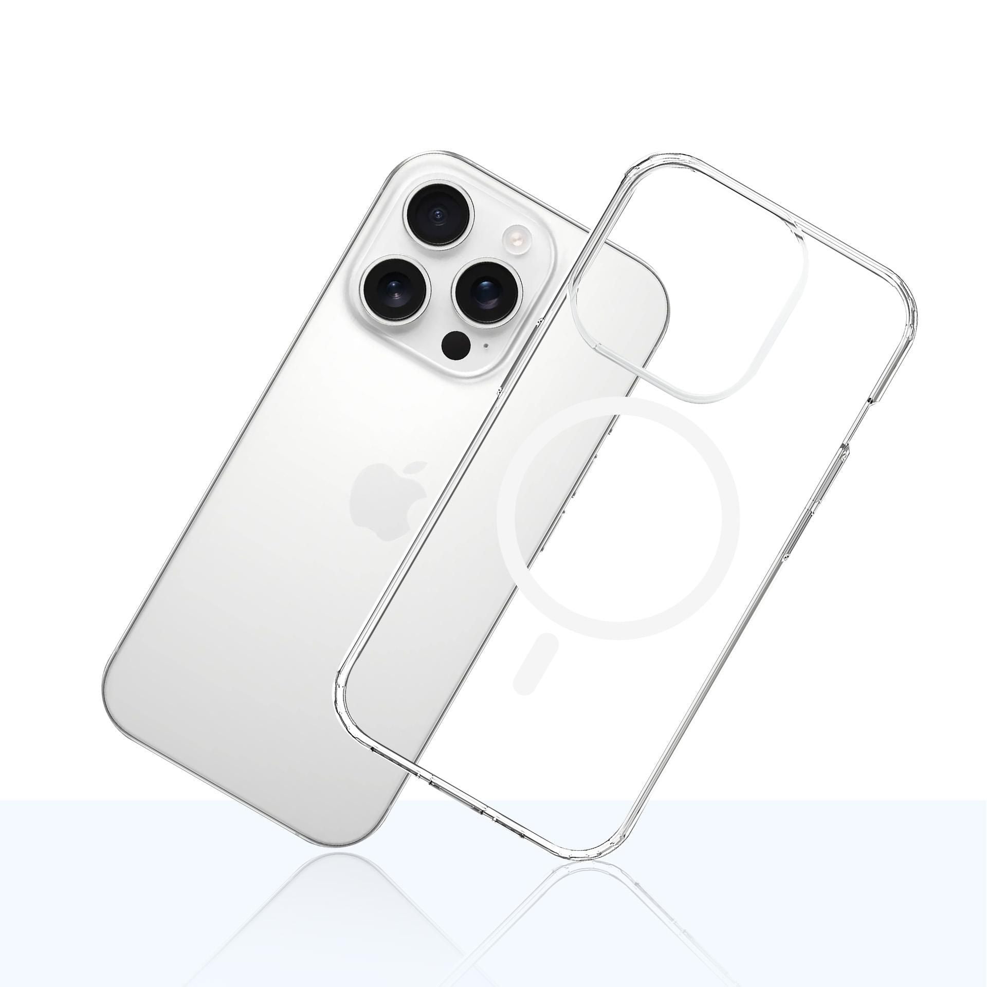 Прозрачен калъф MagSafe с прозрачна защитна рамка за Apple iPhone 15 pro - 3mk Armor MagCase