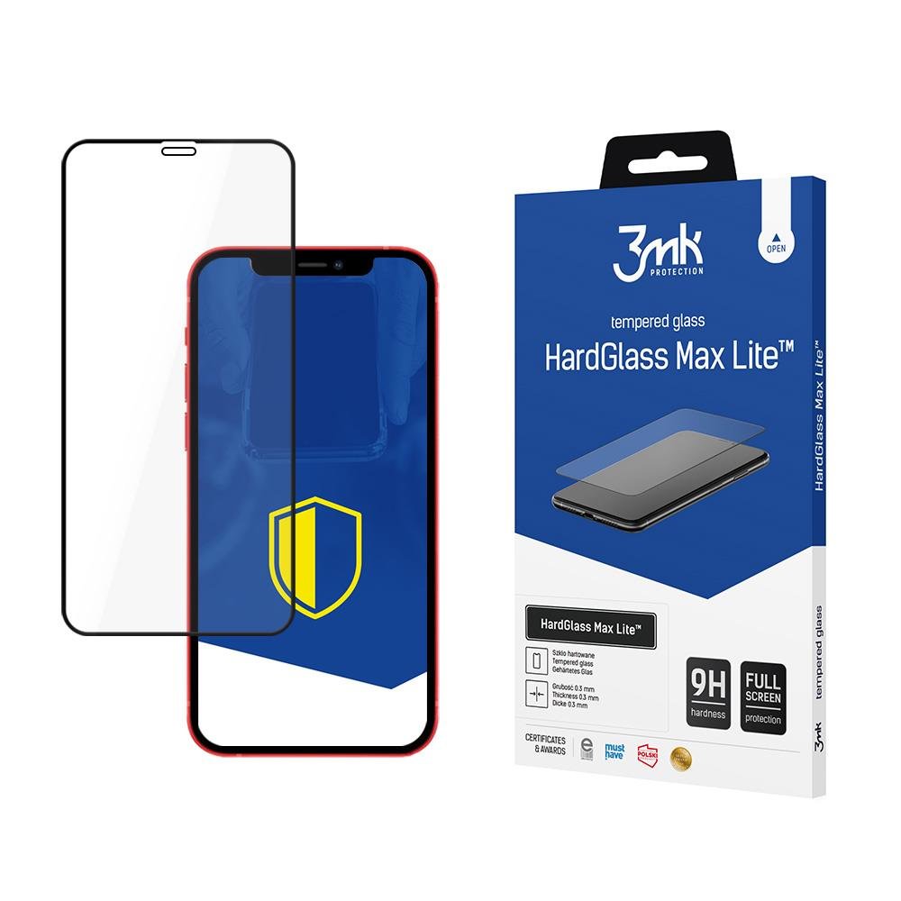 Протектор за Apple iPhone 12 Pro Max - 3mk HardGlass Max Lite Black