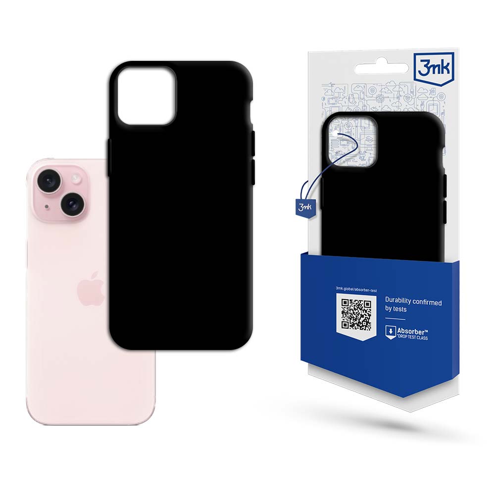 Матов калъф за Apple iPhone 15 - 3mk Matt Case black