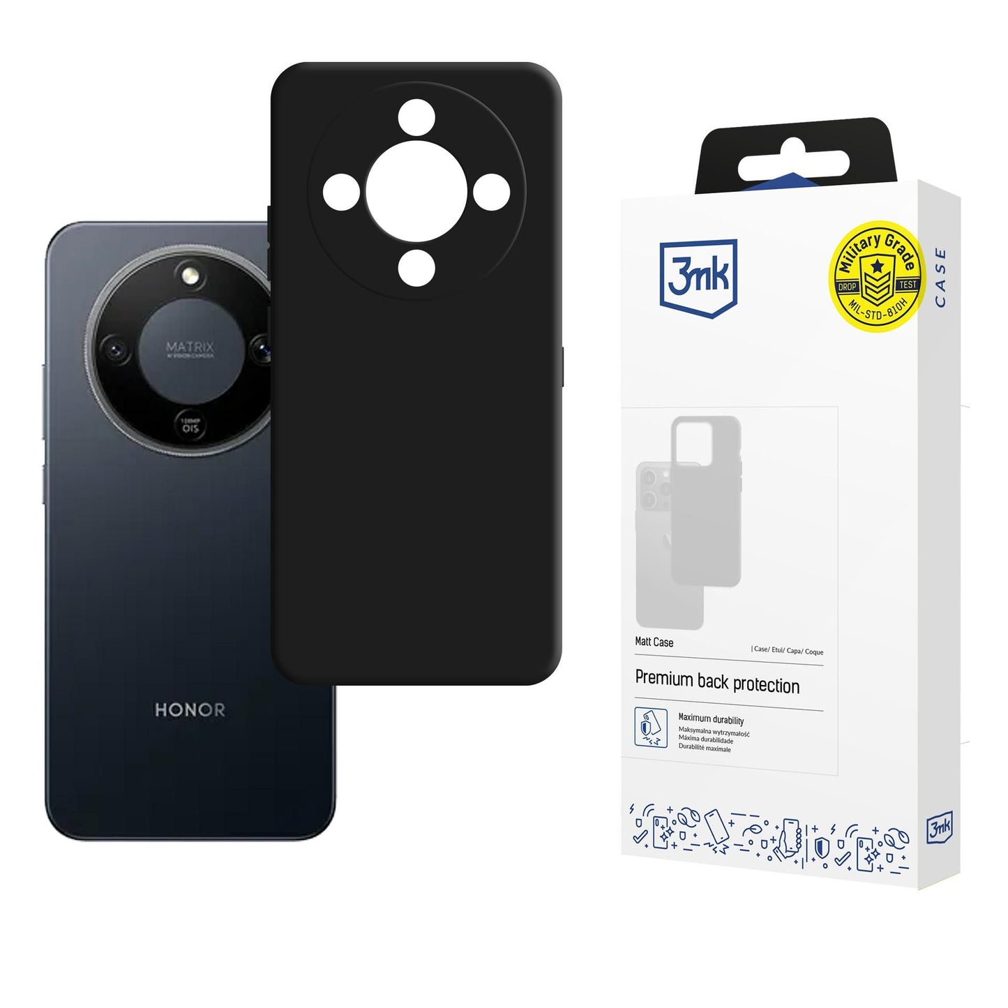 Матов калъф за Honor Magic8 Lite - 3mk Matt Case black