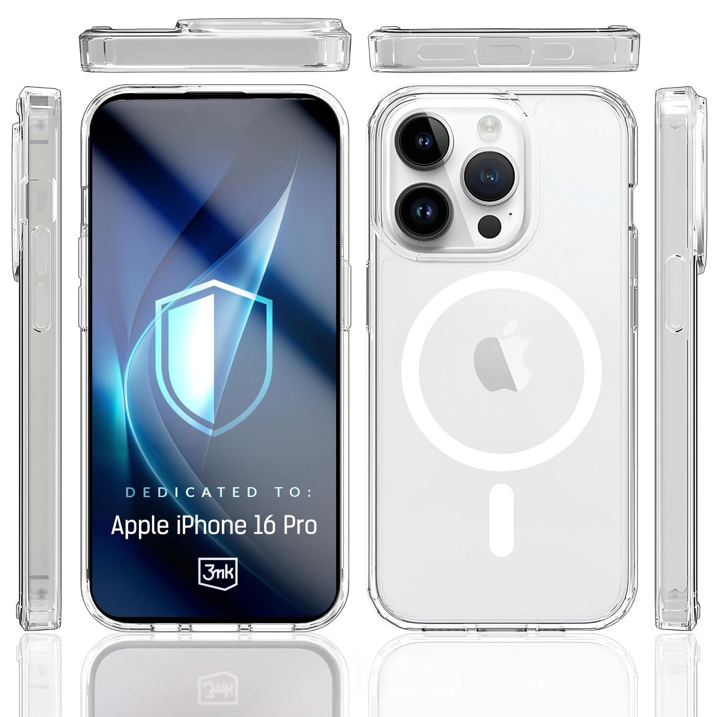Прозрачен калъф MagSafe с прозрачна защитна рамка за Apple iPhone 16 Pro Armor MagCase