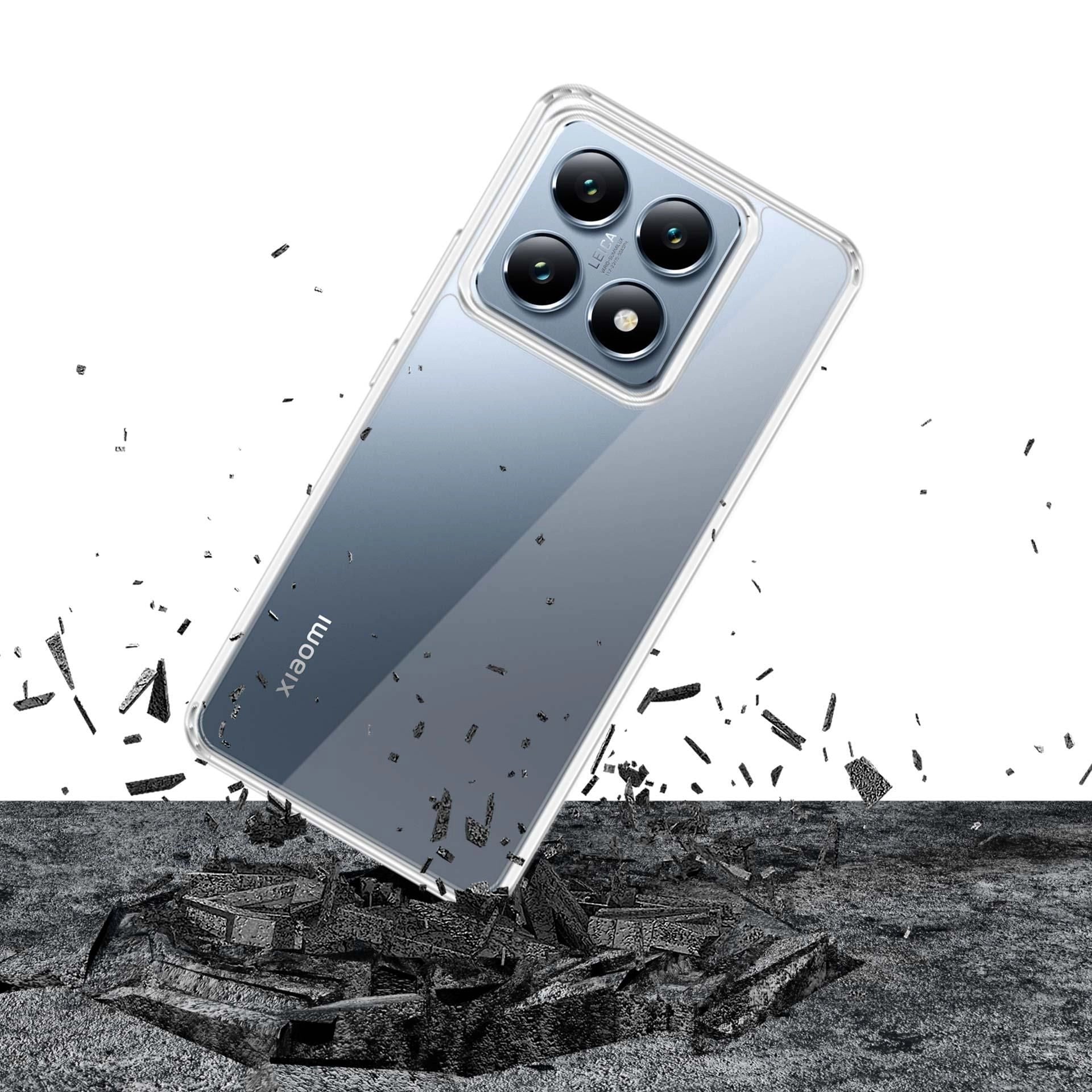 Прозрачен калъф с прозрачна защитна рамка за Xiaomi 14T - 3mk Armor Case