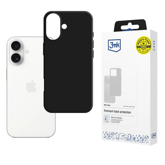 Матов калъф за Apple iPhone 17 - 3mk Matt Case Black