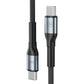 Плетен кабел за зареждане и прехвърляне на данни 3mk Hyper Cable N-SERIES C to C 1m 48V/5A 240W