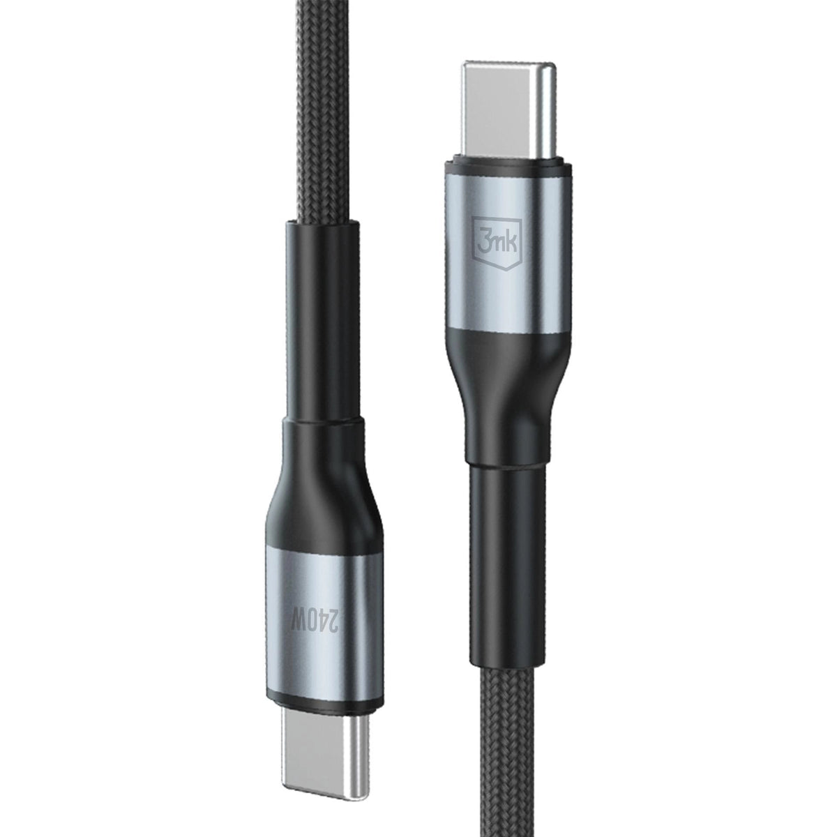 Плетен кабел за зареждане и прехвърляне на данни 3mk Hyper Cable N-SERIES C to C 1m 48V/5A 240W