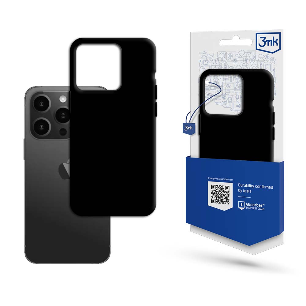Матов калъф за Apple iPhone 15 Pro - 3mk Matt Case black