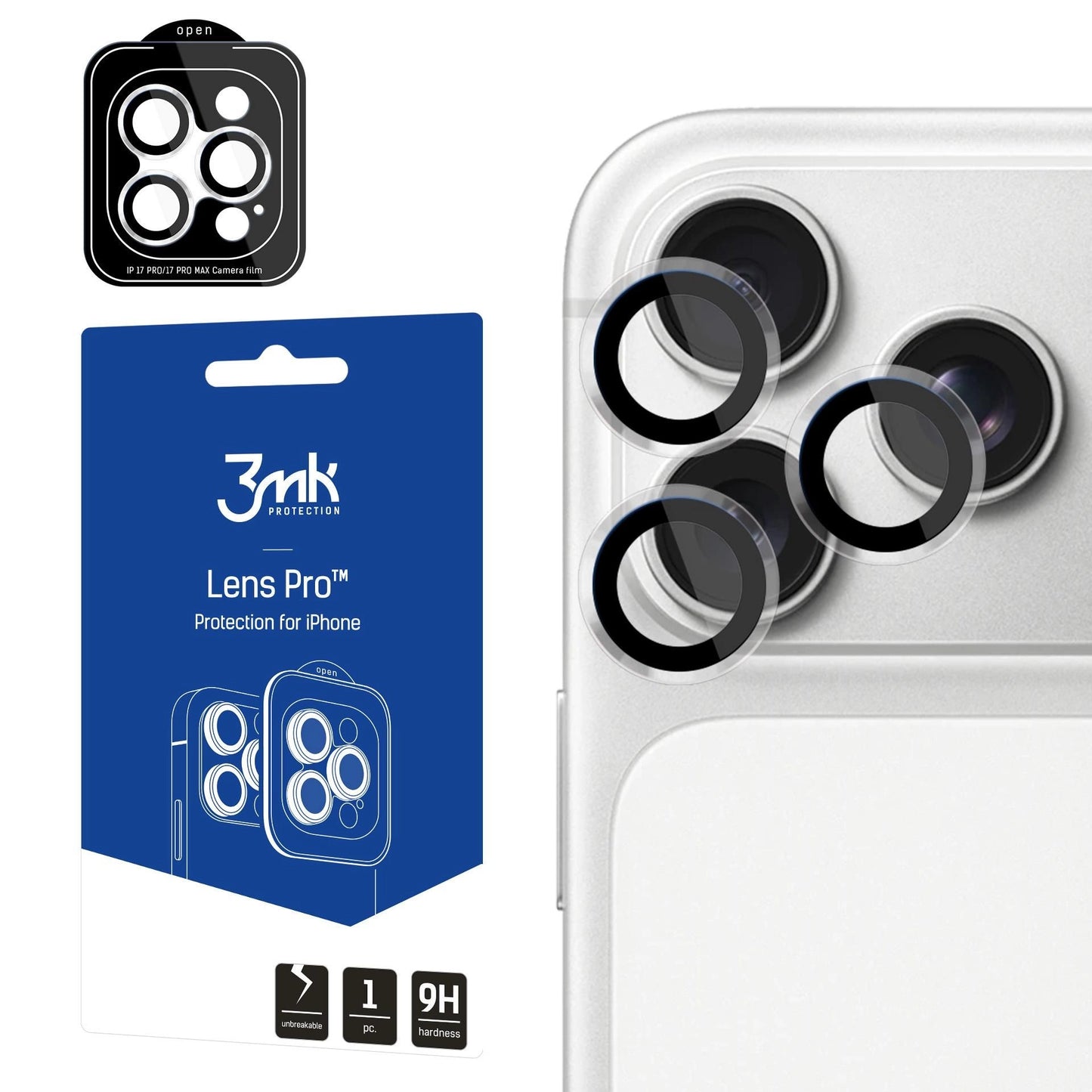 Протектор за камерата на Apple iPhone 17 Pro / iPhone 17 Pro Max - 3mk Lens Protection Pro Transparent
