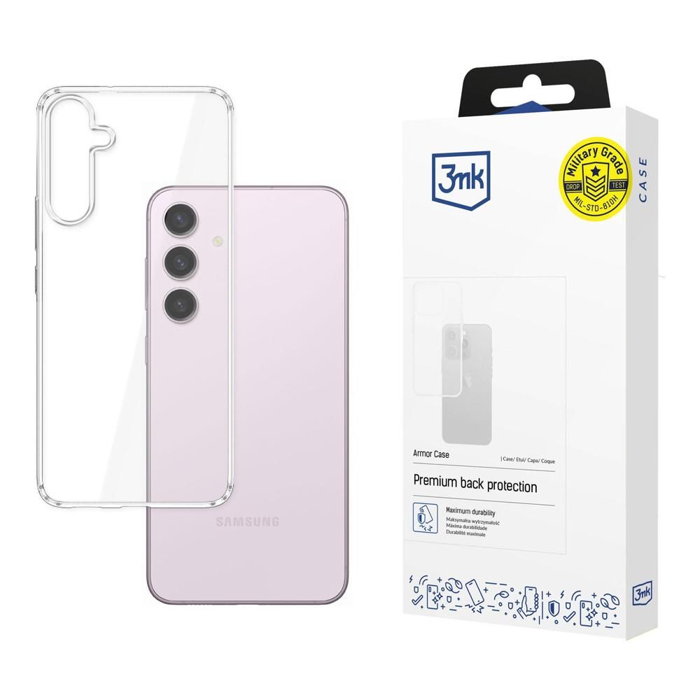Прозрачен калъф с прозрачна защитна рамка за Samsung Galaxy S24+ - 3mk Armor Case