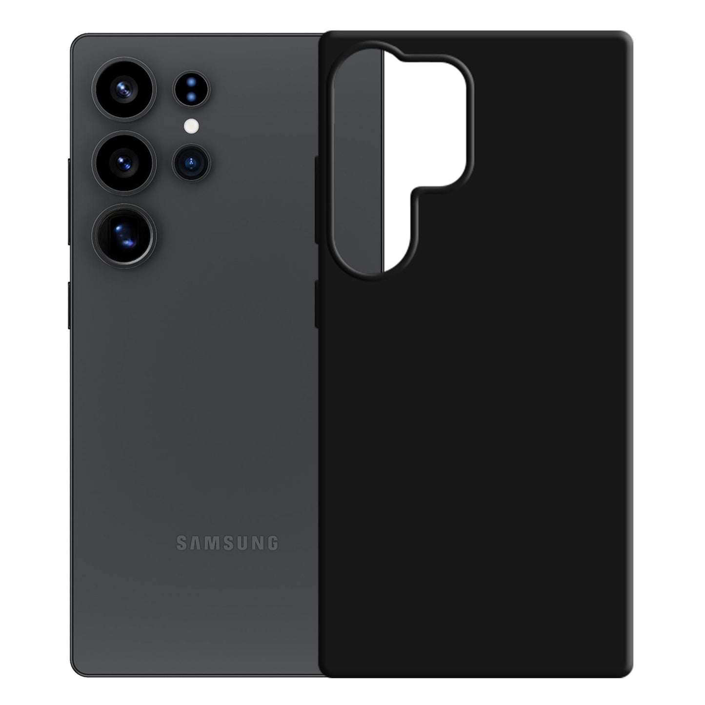 Черен силиконов калъф за Samsung Galaxy S25 Ultra - 3mk Silicone Case