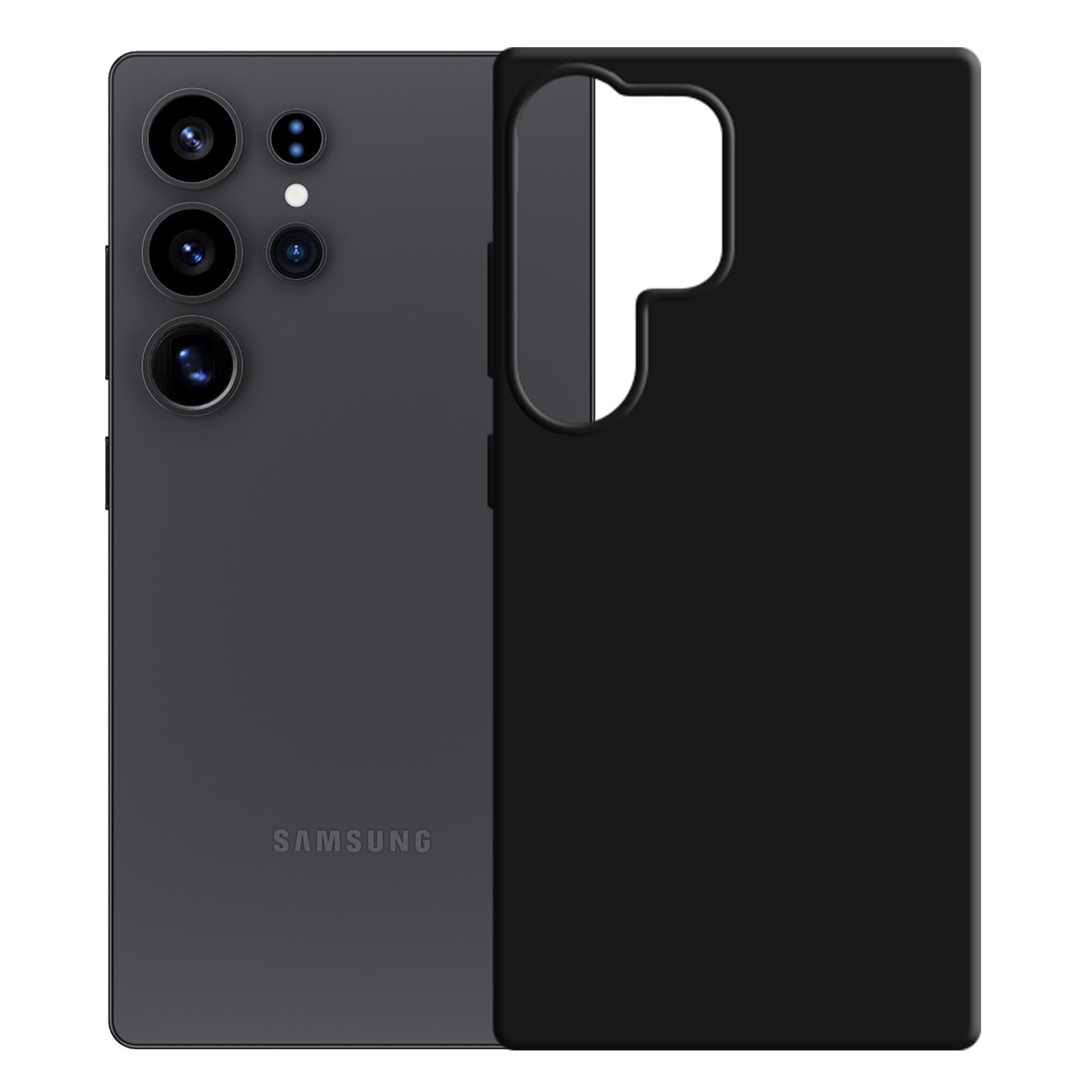 Черен силиконов калъф за Samsung Galaxy S25 Ultra - 3mk Silicone Case