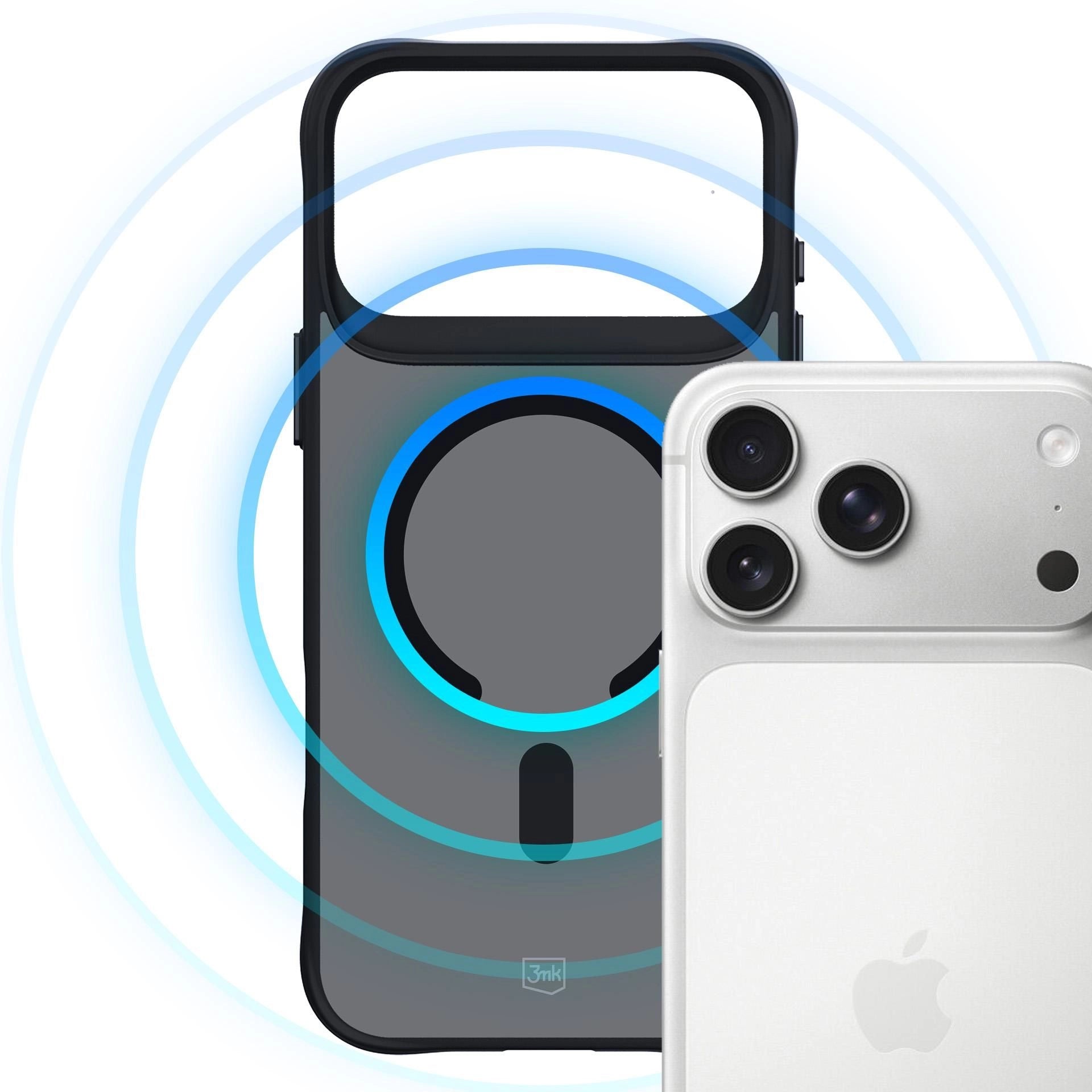 Опушен силиконов калъф с MagSafe за Apple iPhone 17 Pro - 3mk Smoke MagCase