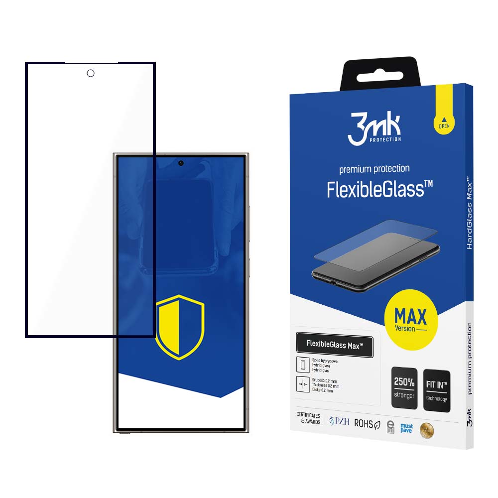 Протектор за Samsung Galaxy S24 Ultra - 3mk FlexibleGlass Max Black