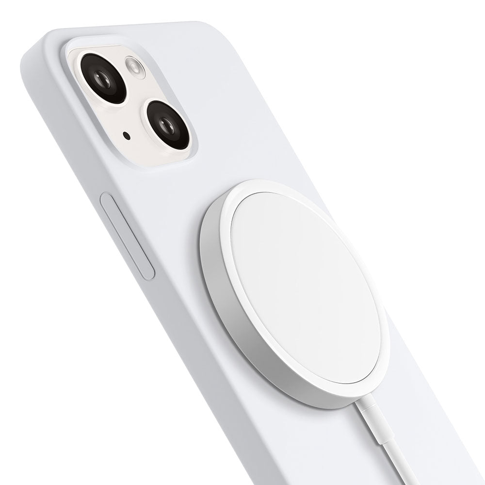 Силиконов калъф за Apple iPhone 14 Plus - 3mk Hardy Silicone MagCase White