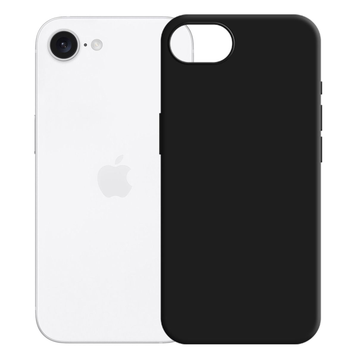 Черен силиконов калъф за Apple iPhone 16E - 3mk Silicone Case