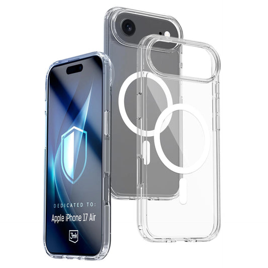Прозрачен калъф MagSafe с прозрачна защитна рамка за Apple iPhone 17 Air - 3mk Armor MagCase