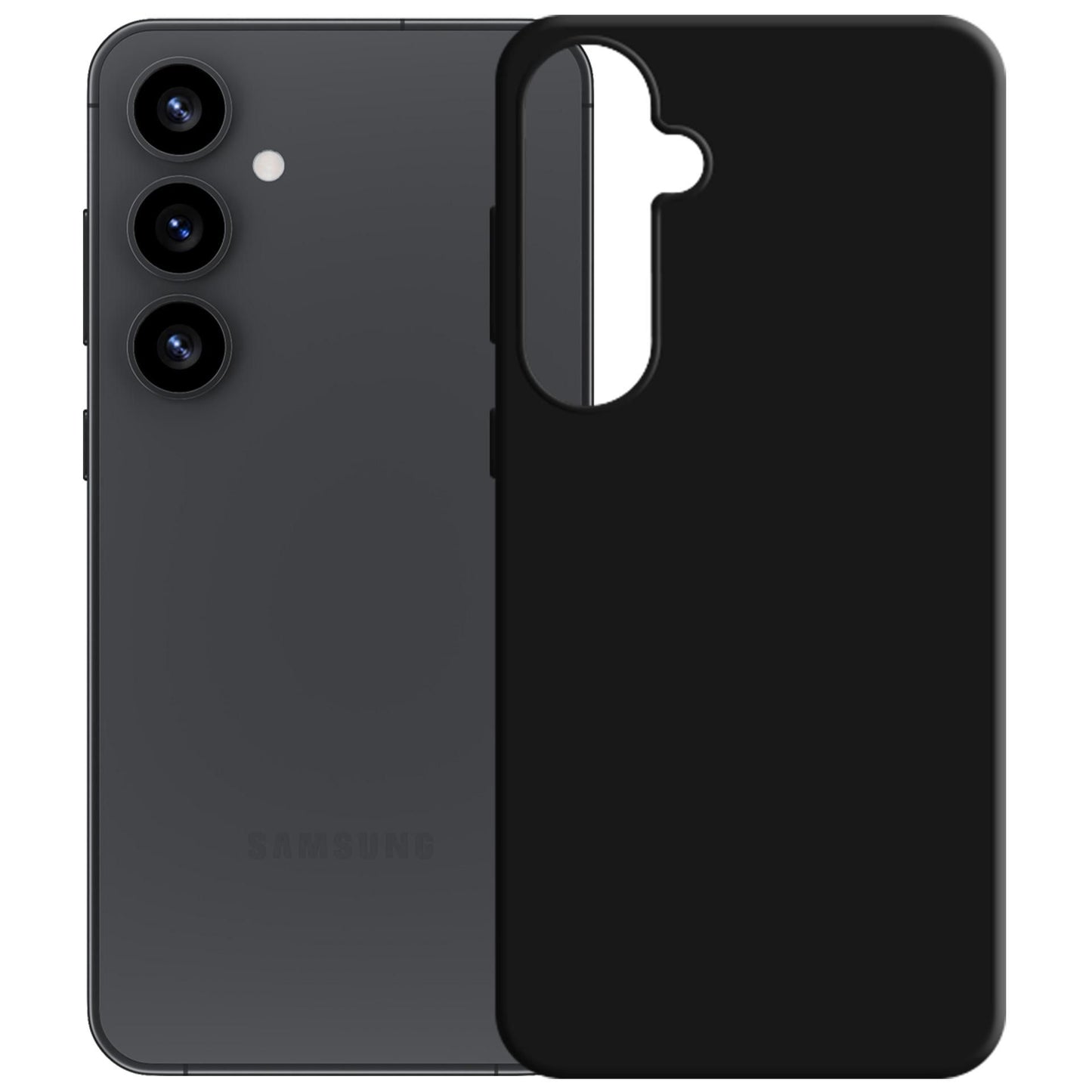 Черен силиконов калъф за Samsung Galaxy S25+ - 3mk Silicone Case