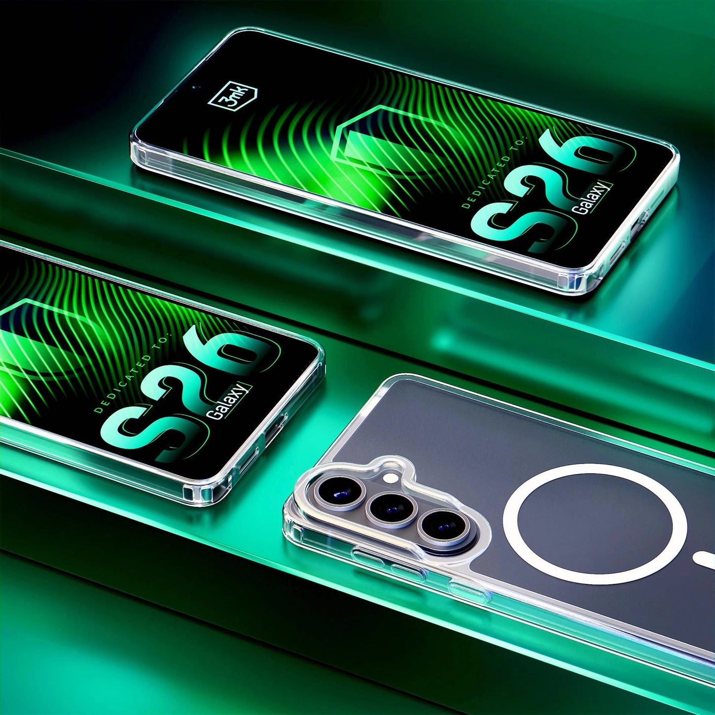 Прозрачен калъф MagSafe с прозрачна защитна рамка за Samsung Galaxy Galaxy S26 - 3mk Armor MagCase