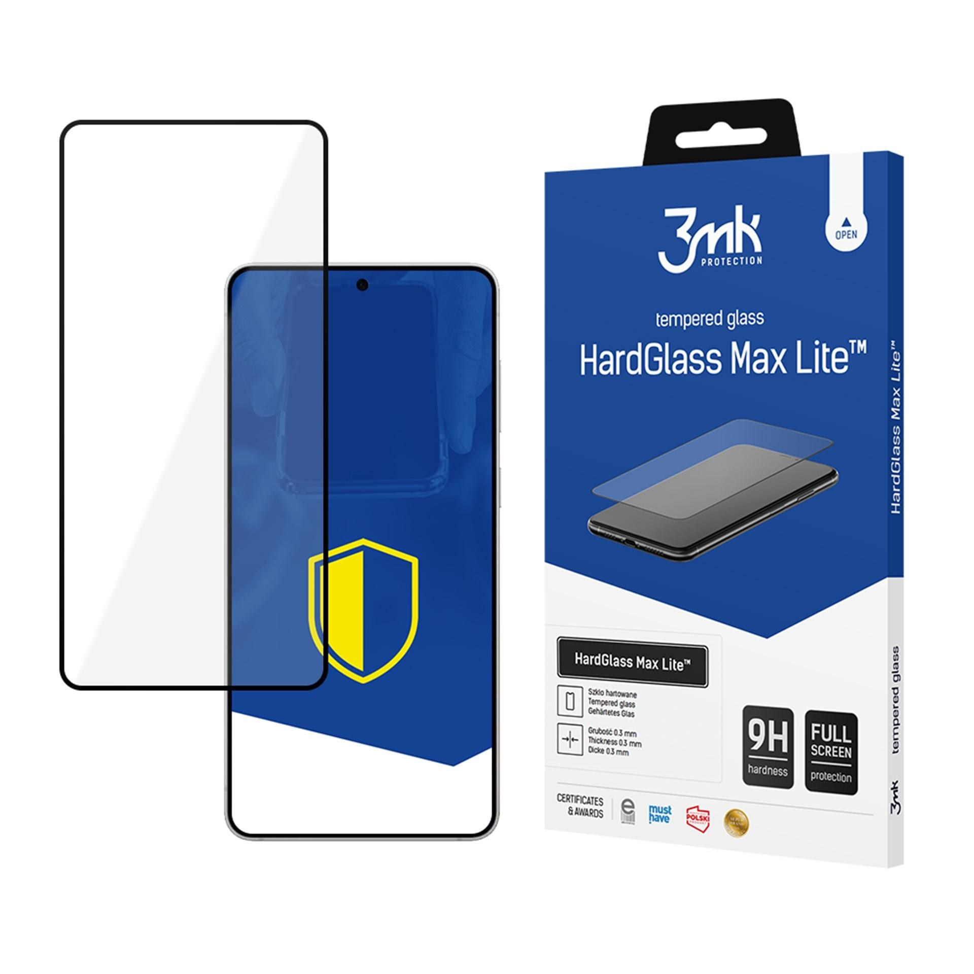 Протектор за Samsung Galaxy S25 Edge - 3mk HardGlass Max Lite Black