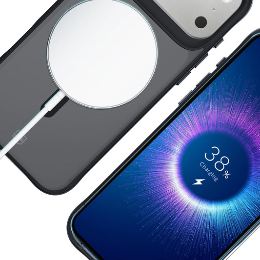 Опушен силиконов калъф с MagSafe за Apple iPhone 17 Pro - 3mk Smoke MagCase