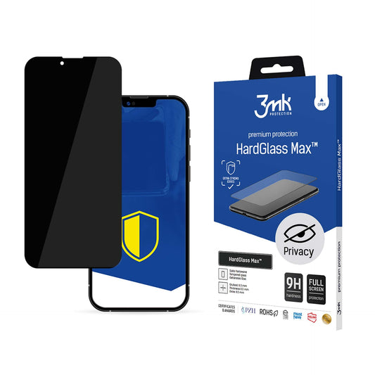 Privacy протектор за Apple iPhone 14 Pro - 3mk HardGlass Max Privacy Black