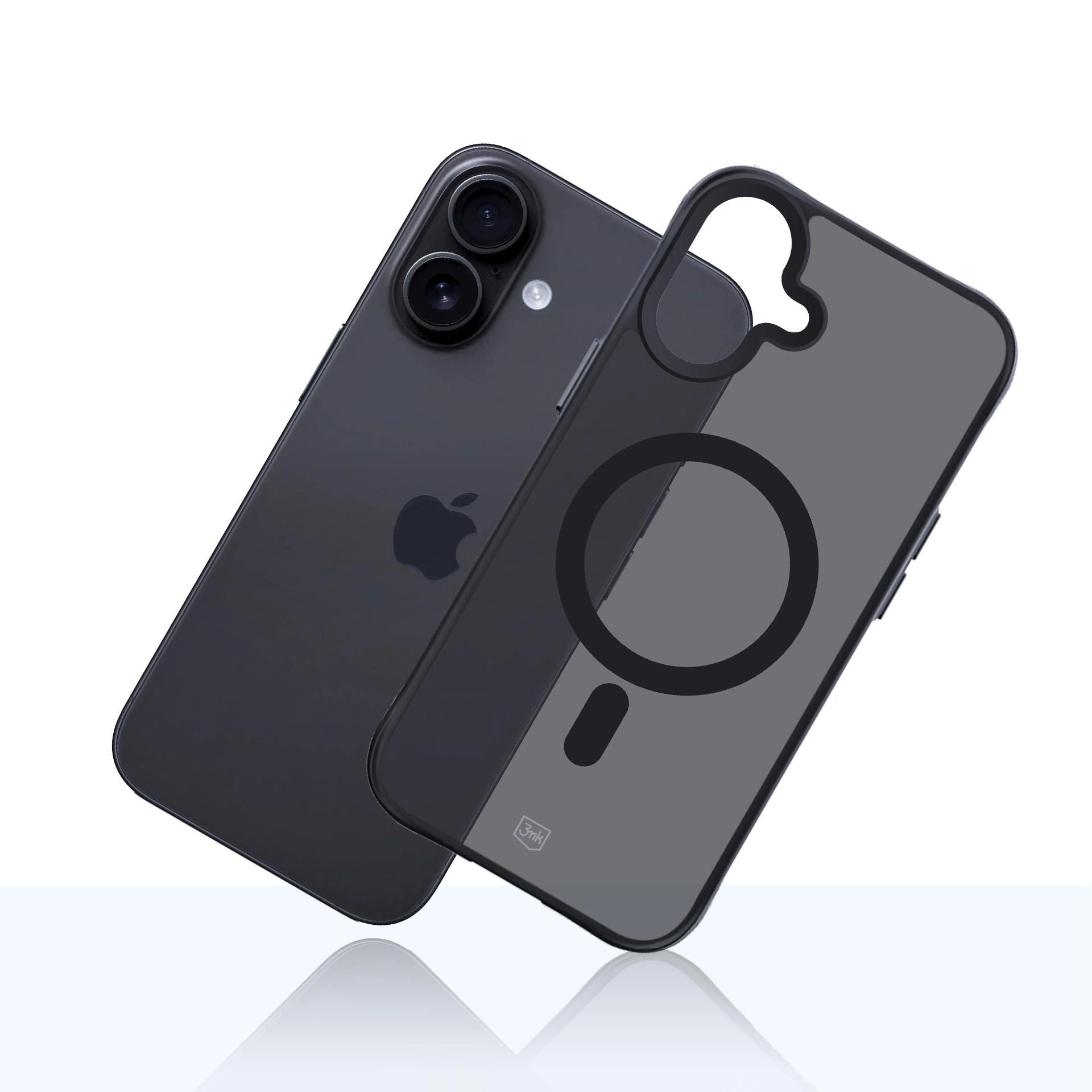 Опушен силиконов калъф с MagSafe за Apple iPhone 17 - 3mk Smoke MagCase