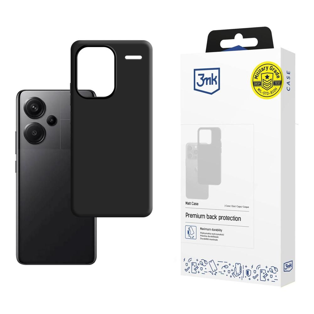 Матов калъф за Xiaomi Redmi Note 13 Pro+ - 3mk Matt Case black