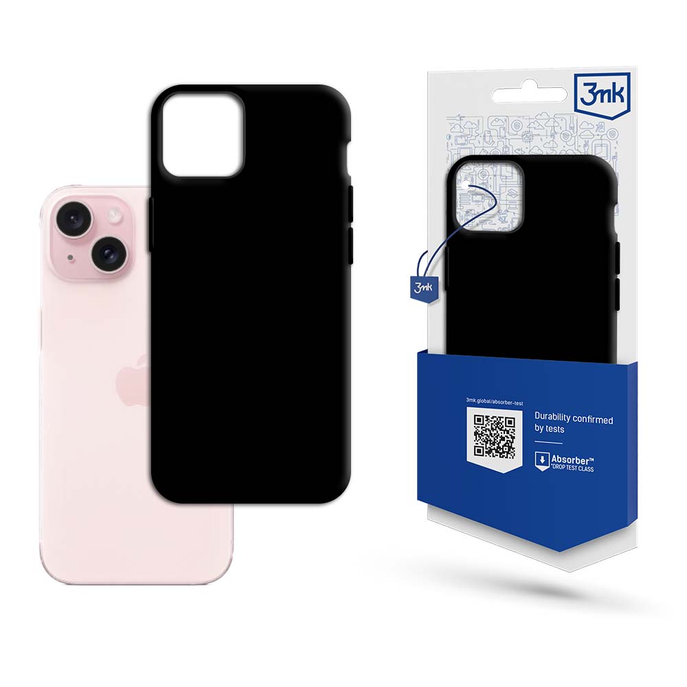 Матов калъф за Apple iPhone 15 Plus - 3mk Matt Case black