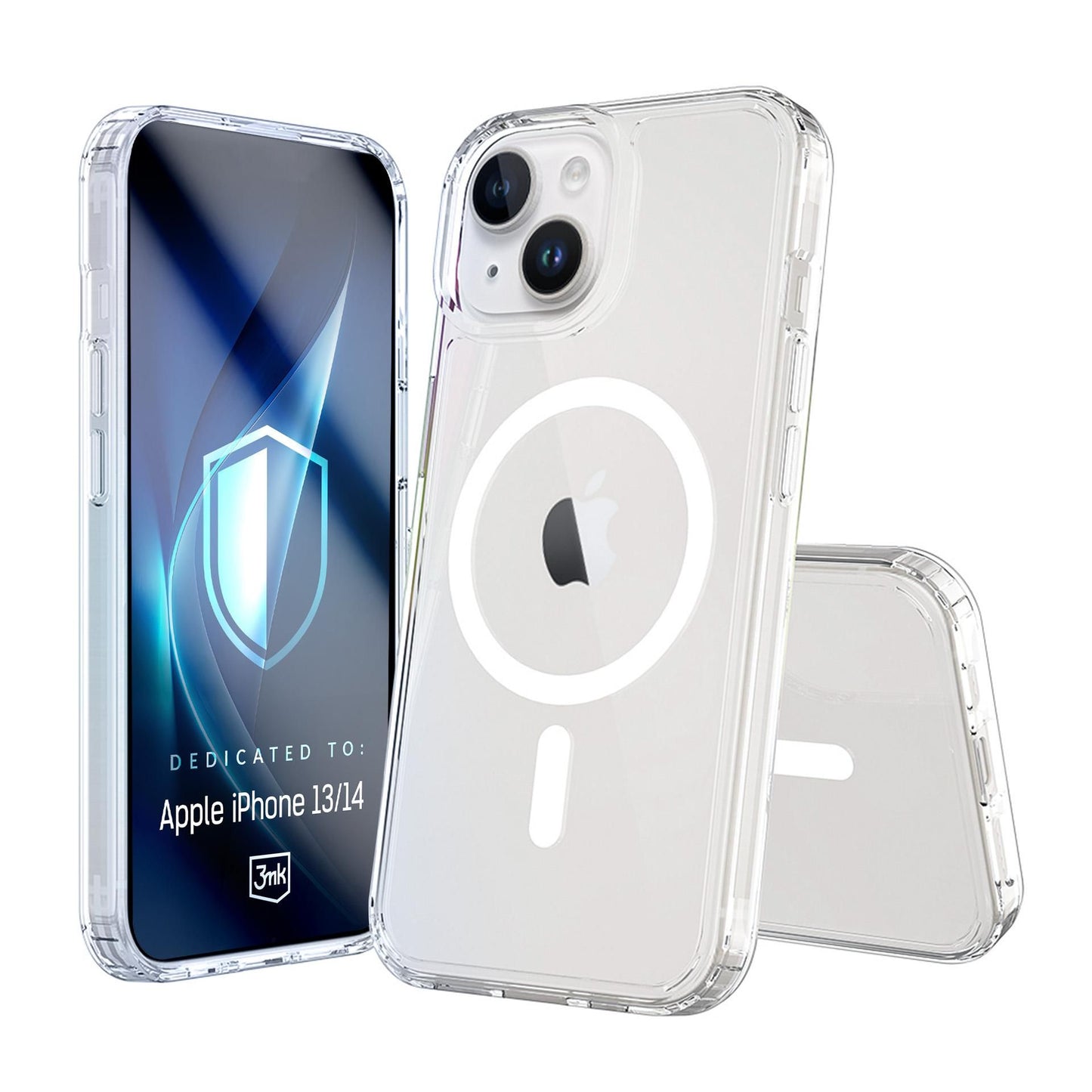 Прозрачен калъф MagSafe с прозрачна защитна рамка за Apple iPhone 13 / iPhone 14 - 3mk Armor MagCase