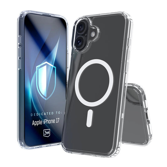 Прозрачен калъф MagSafe с прозрачна защитна рамка за Apple iPhone 17 - 3mk Armor MagCase