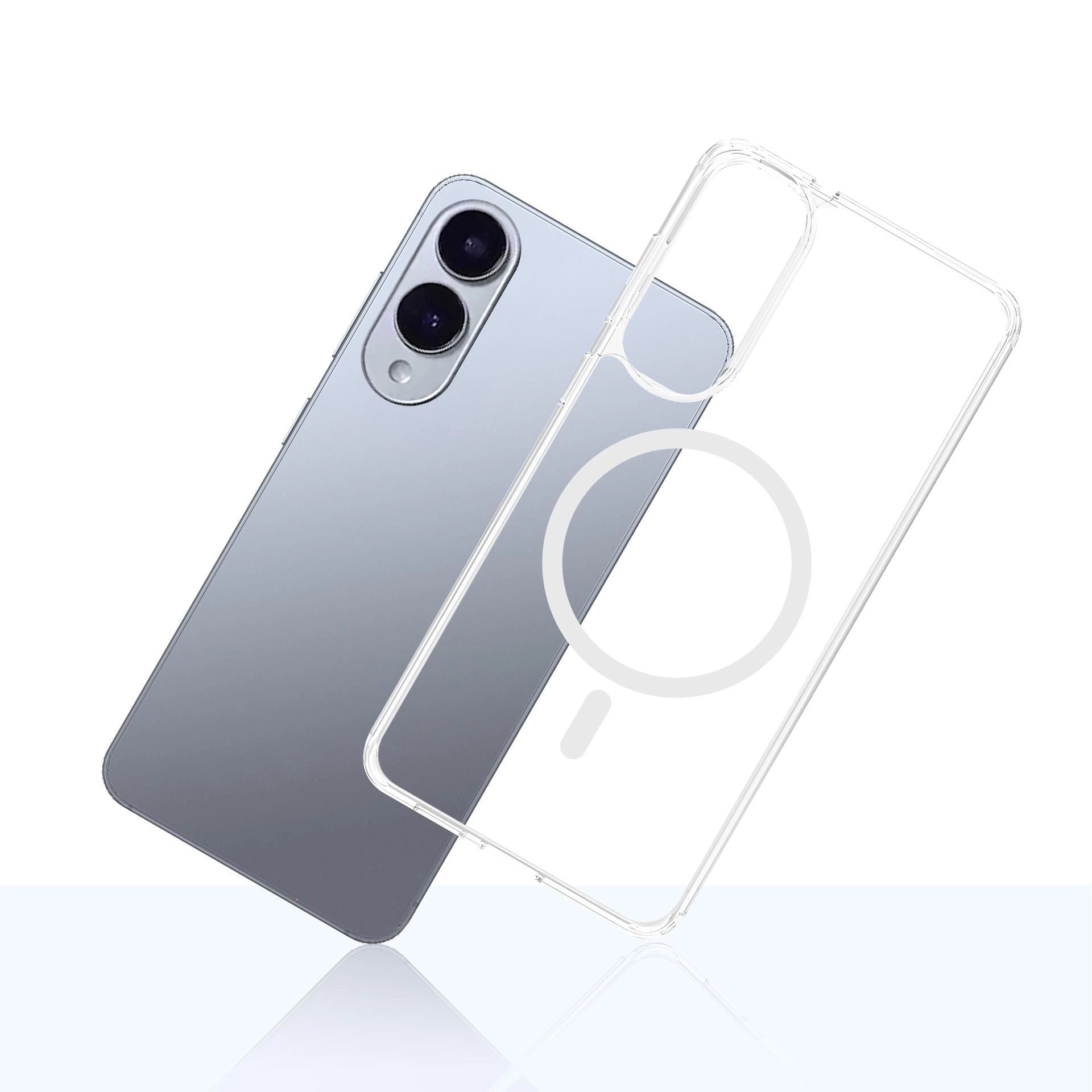 Прозрачен калъф MagSafe с прозрачна защитна рамка за Samsung Galaxy S25 Edge - 3mk Armor MagCase