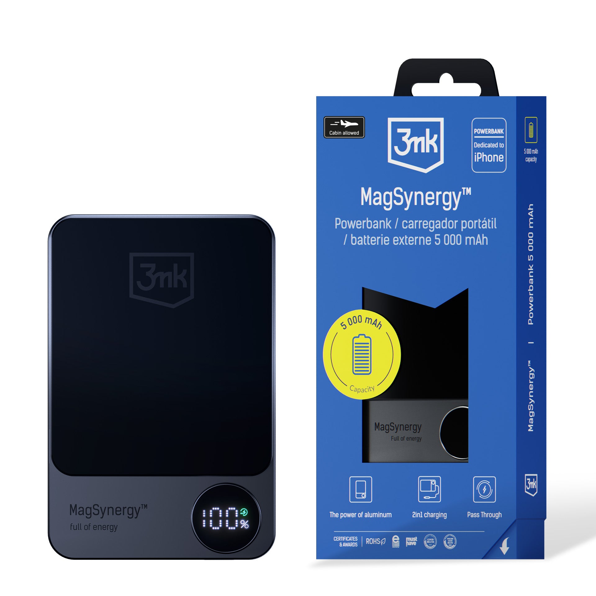 Външна батерия - 3mk MagSynergy 5,000mAh