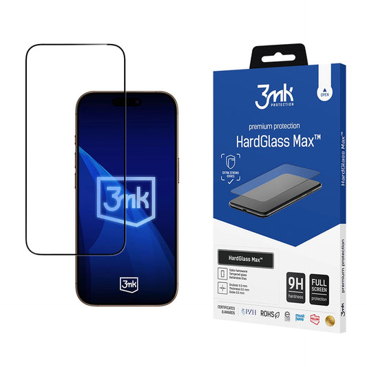 Протектор за Apple iPhone 17 Pro Max - 3mk HardGlass Max Black