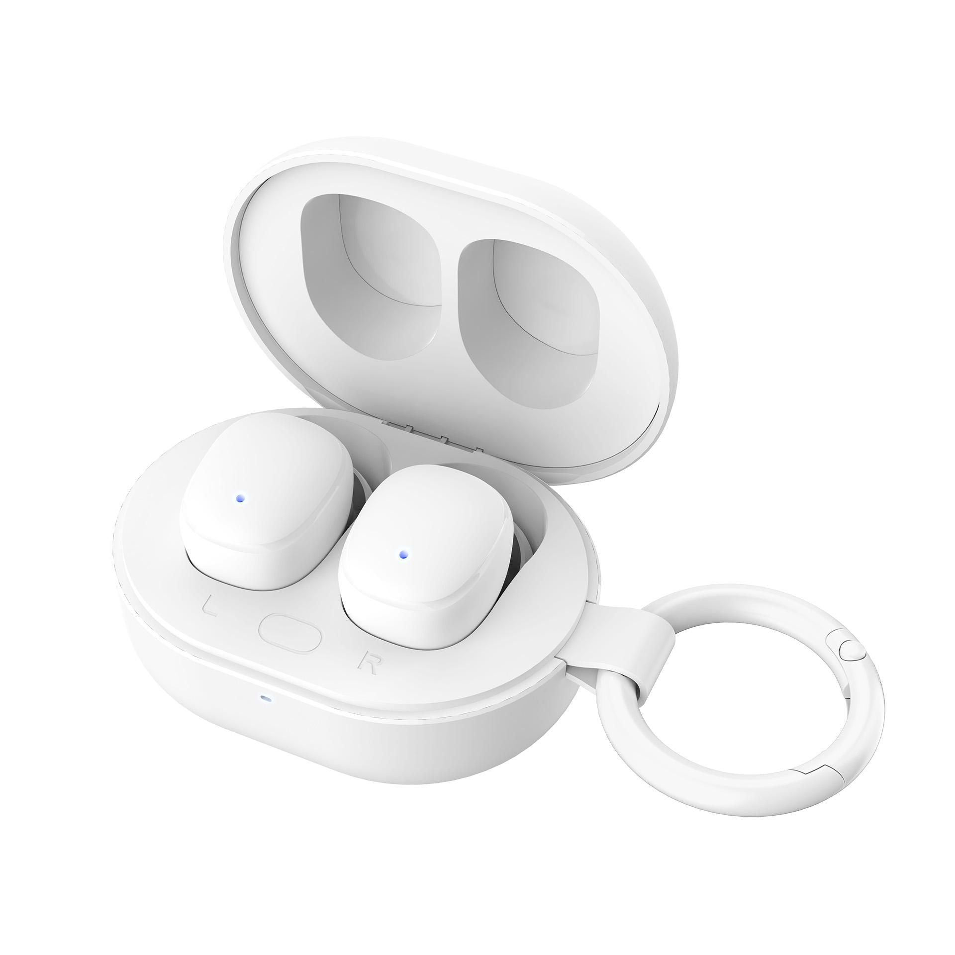 Безжични Bluetooth слушалки - 3mk FlowBuds 6.0 - бели