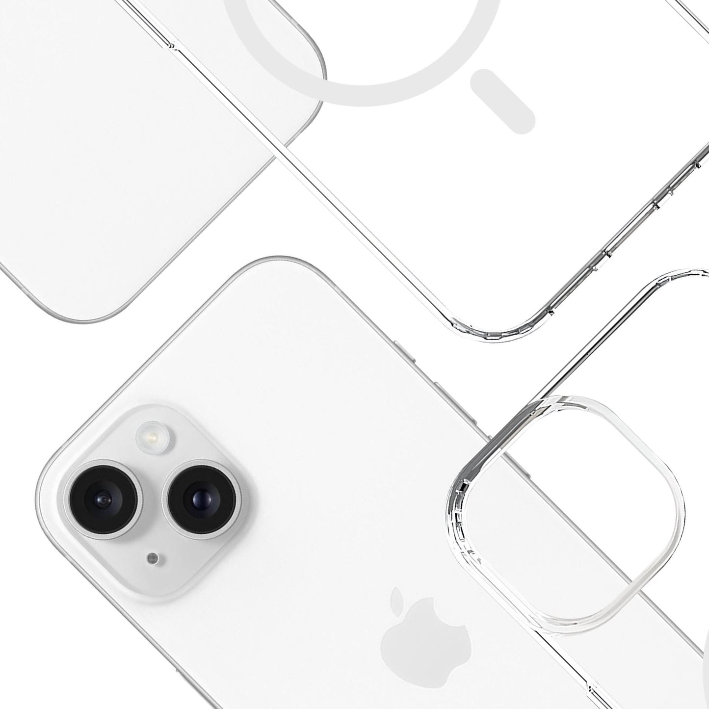 Прозрачен калъф MagSafe с прозрачна защитна рамка за Apple iPhone 13 / iPhone 14 - 3mk Armor MagCase